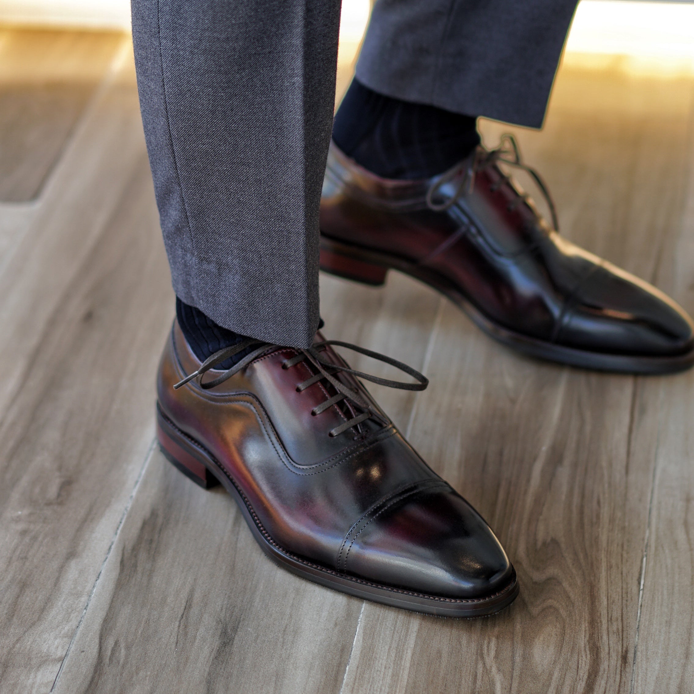 Semi-Brogue Oxford Cap-Toe