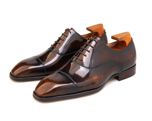 The Vescano&nbsp; — High-Shine Cap-Toe Oxford