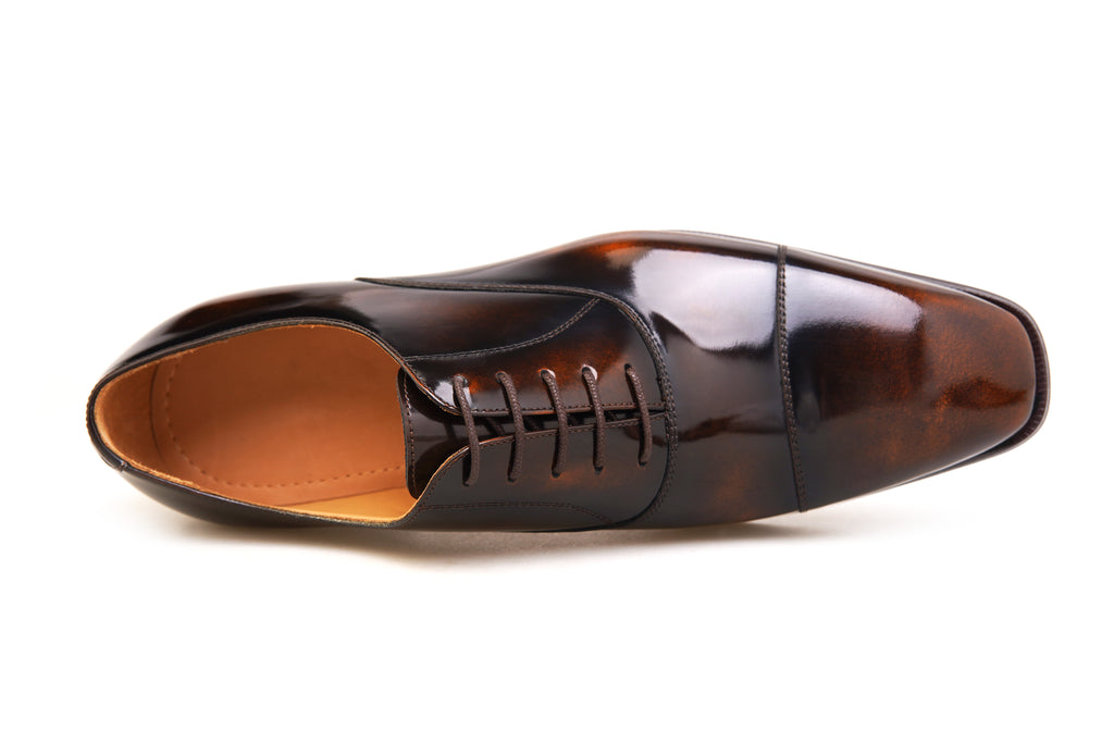 The Vescano&nbsp; — High-Shine Cap-Toe Oxford