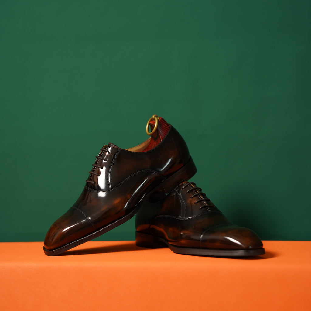 The Vescano&nbsp; — High-Shine Cap-Toe Oxford