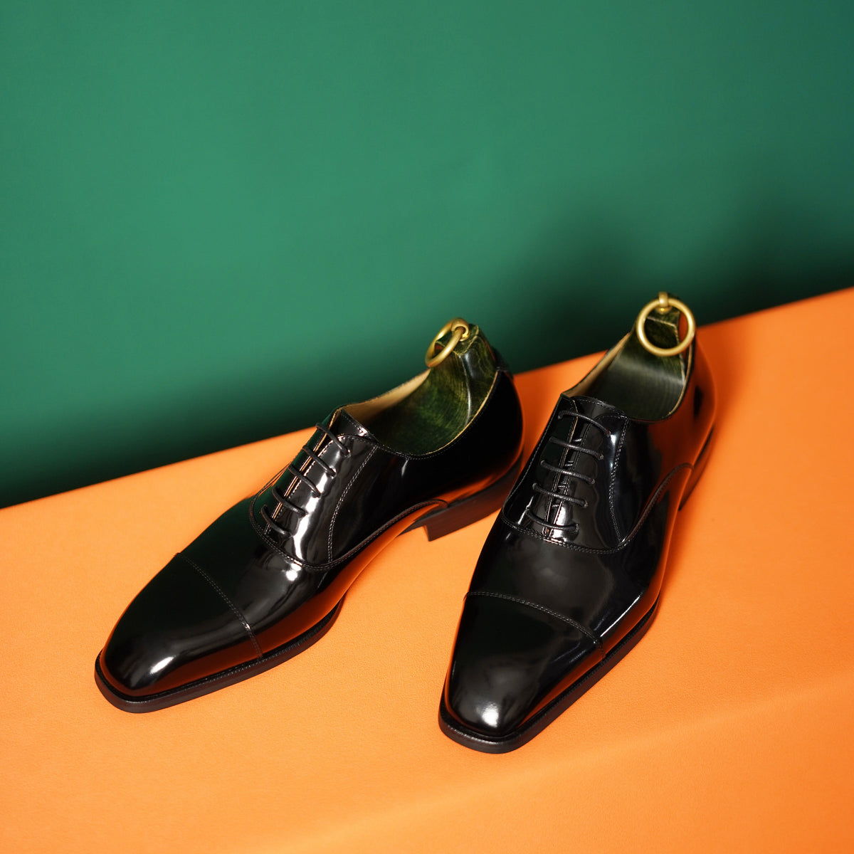 The Vescano&nbsp; — High-Shine Cap-Toe Oxford