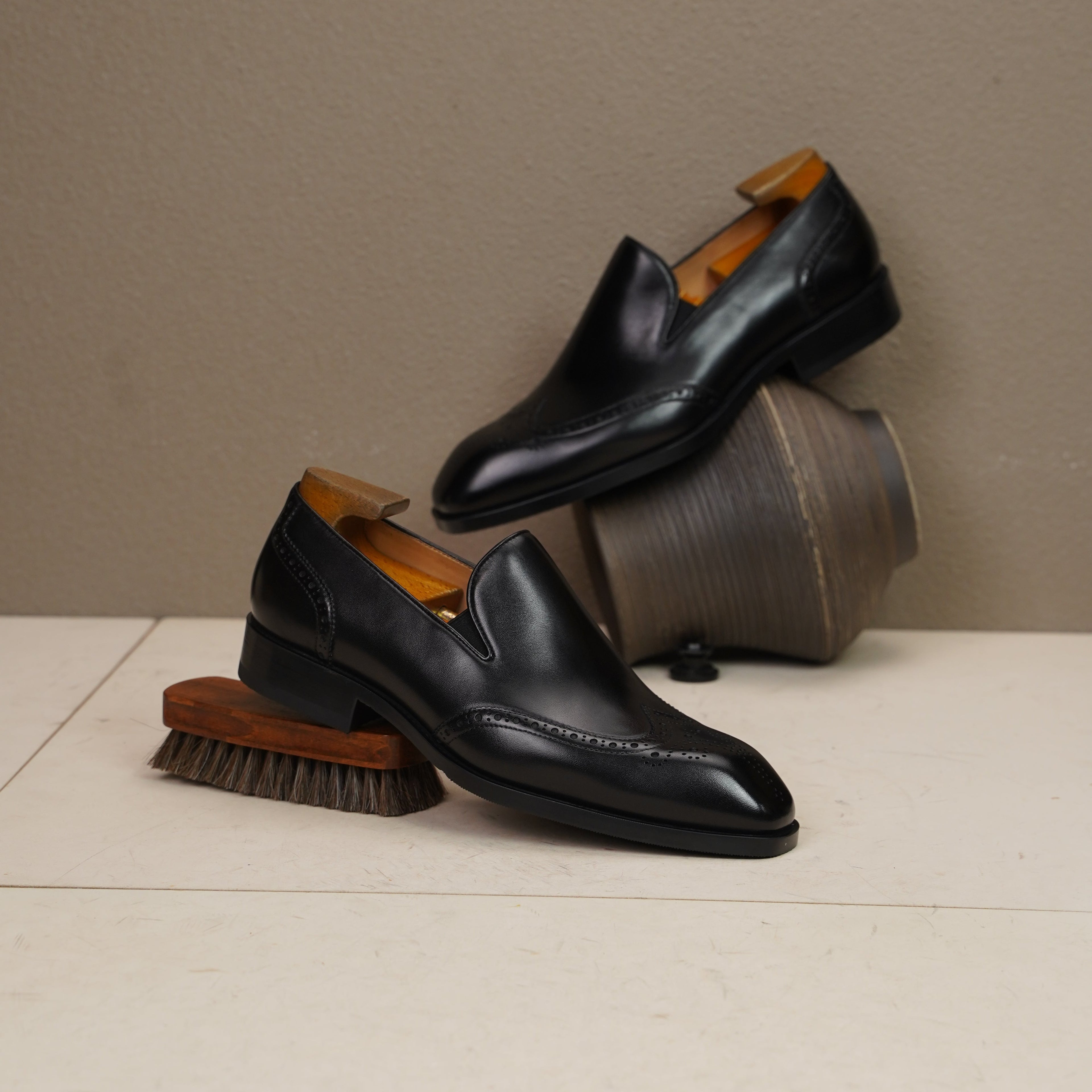 Brogue Loafer Blake Stitch Leather Shoes