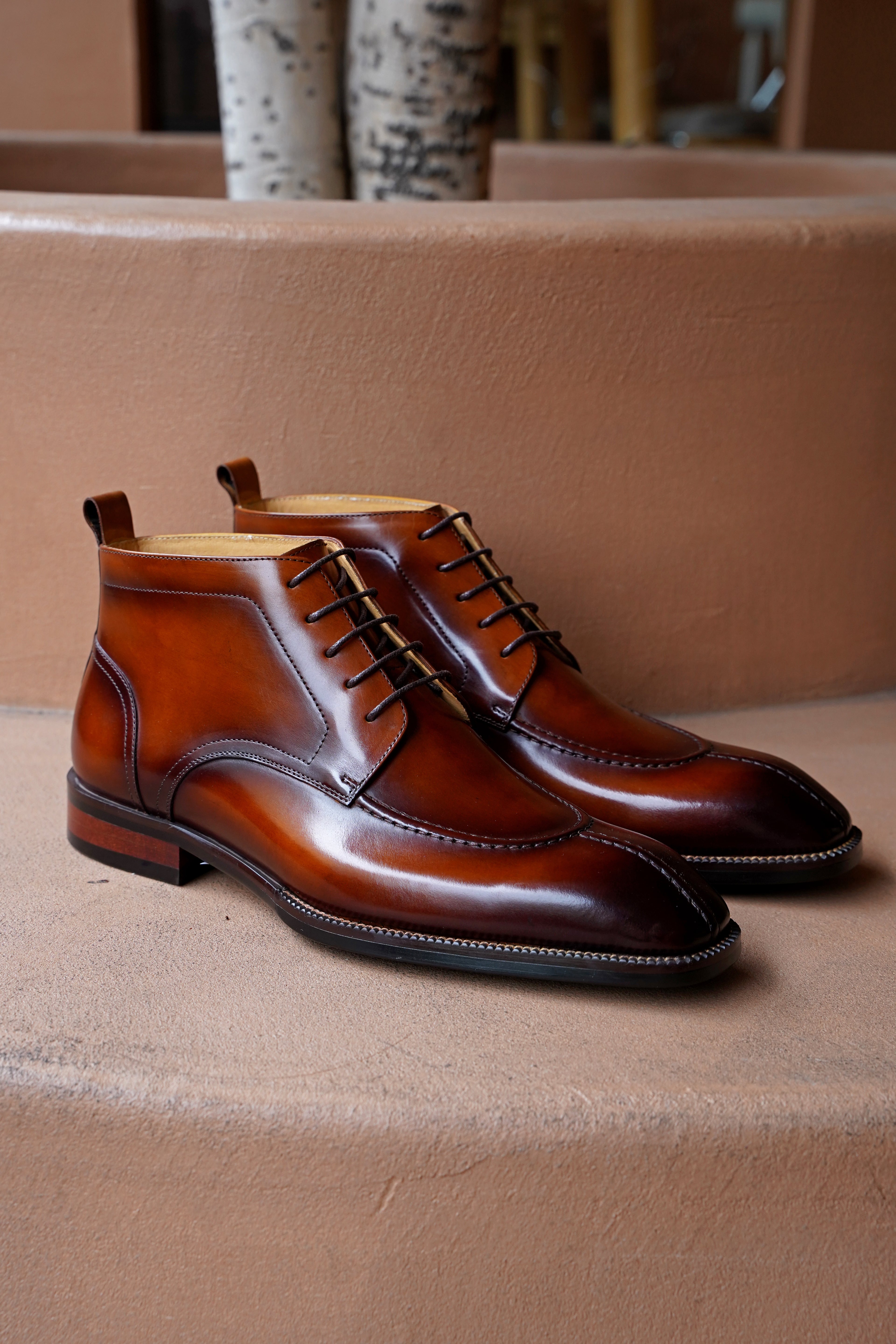 The Apron Toe Lace-Up Boot