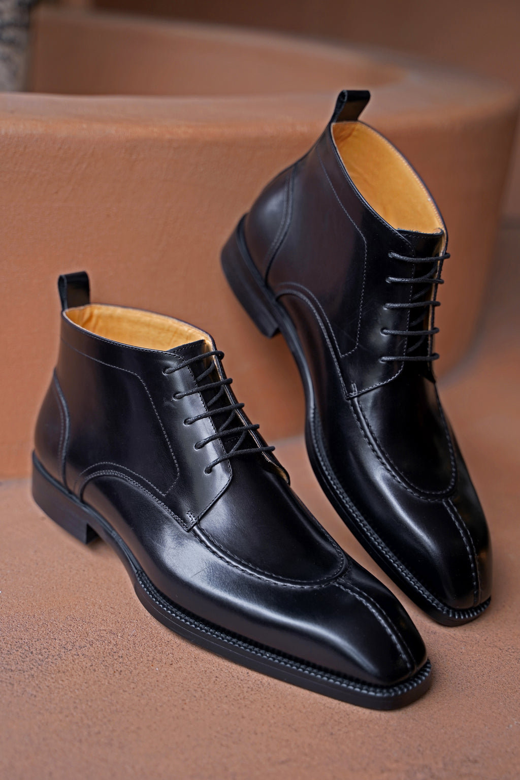 The Apron Toe Lace-Up Boot