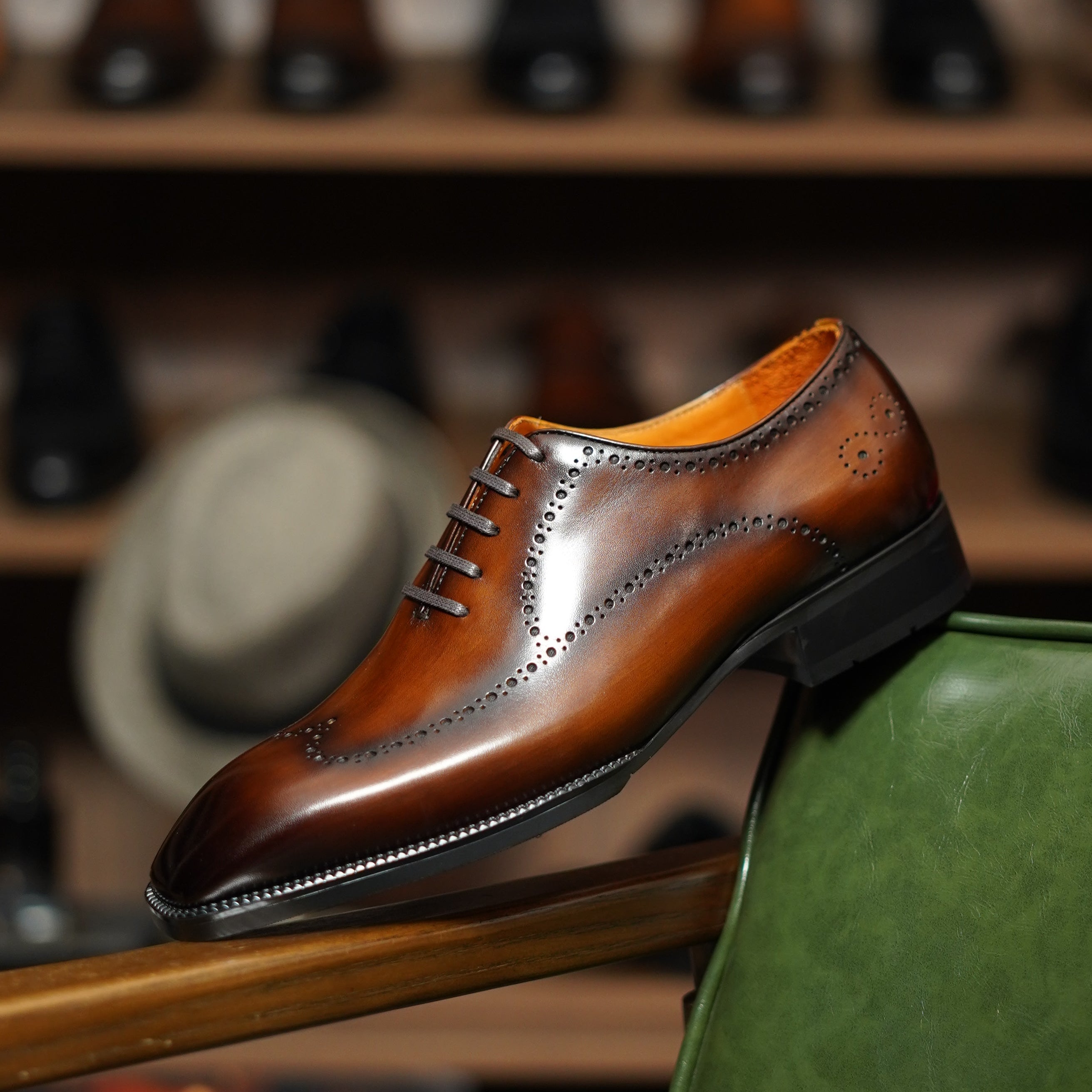 Wingtip Oxford Blake Stitch Leather Shoes