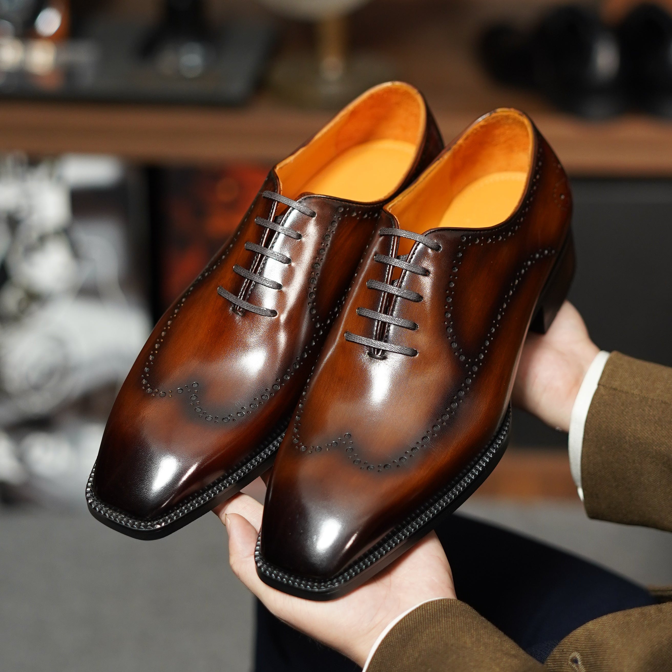 Wingtip Oxford Blake Stitch Leather Shoes