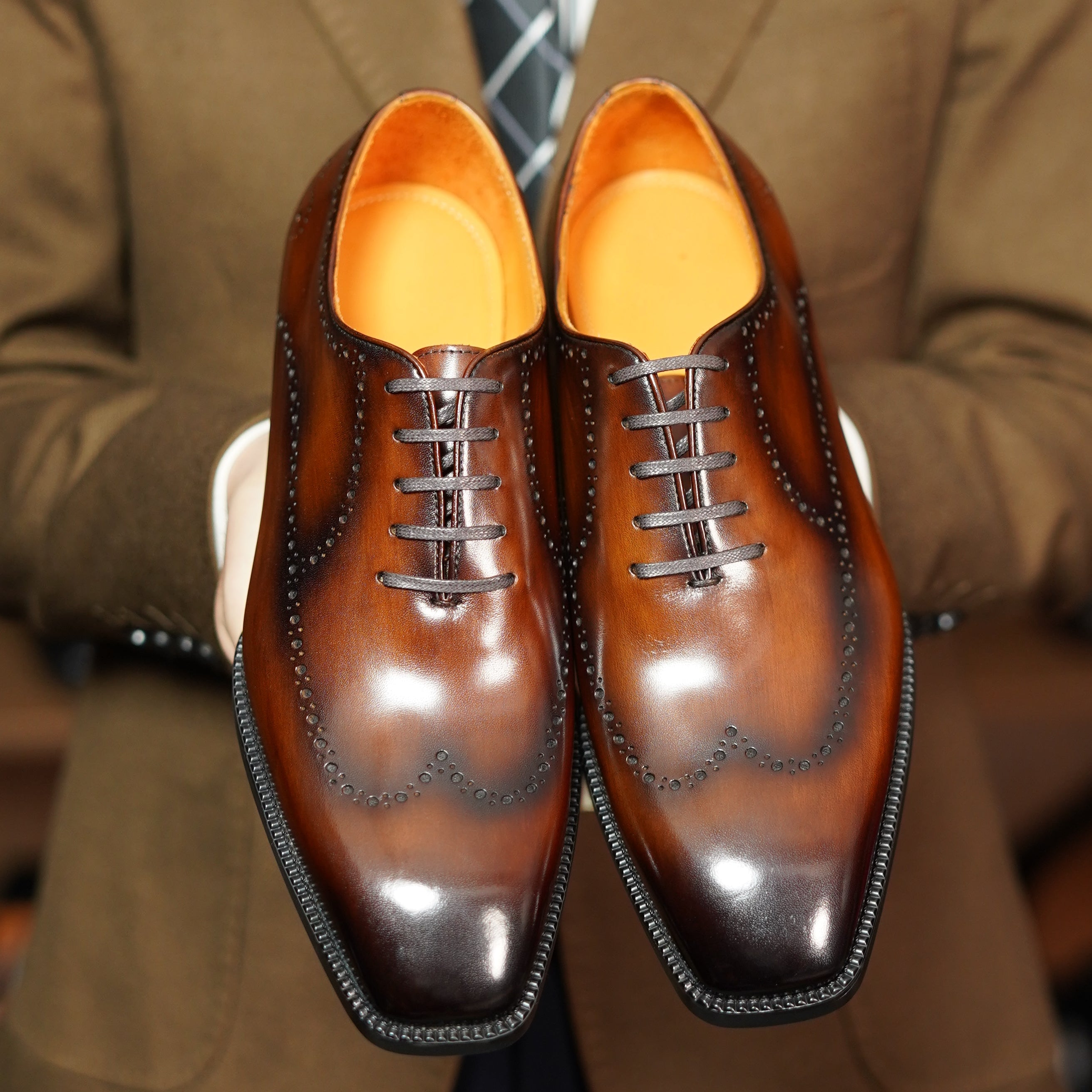 Wingtip Oxford Blake Stitch Leather Shoes