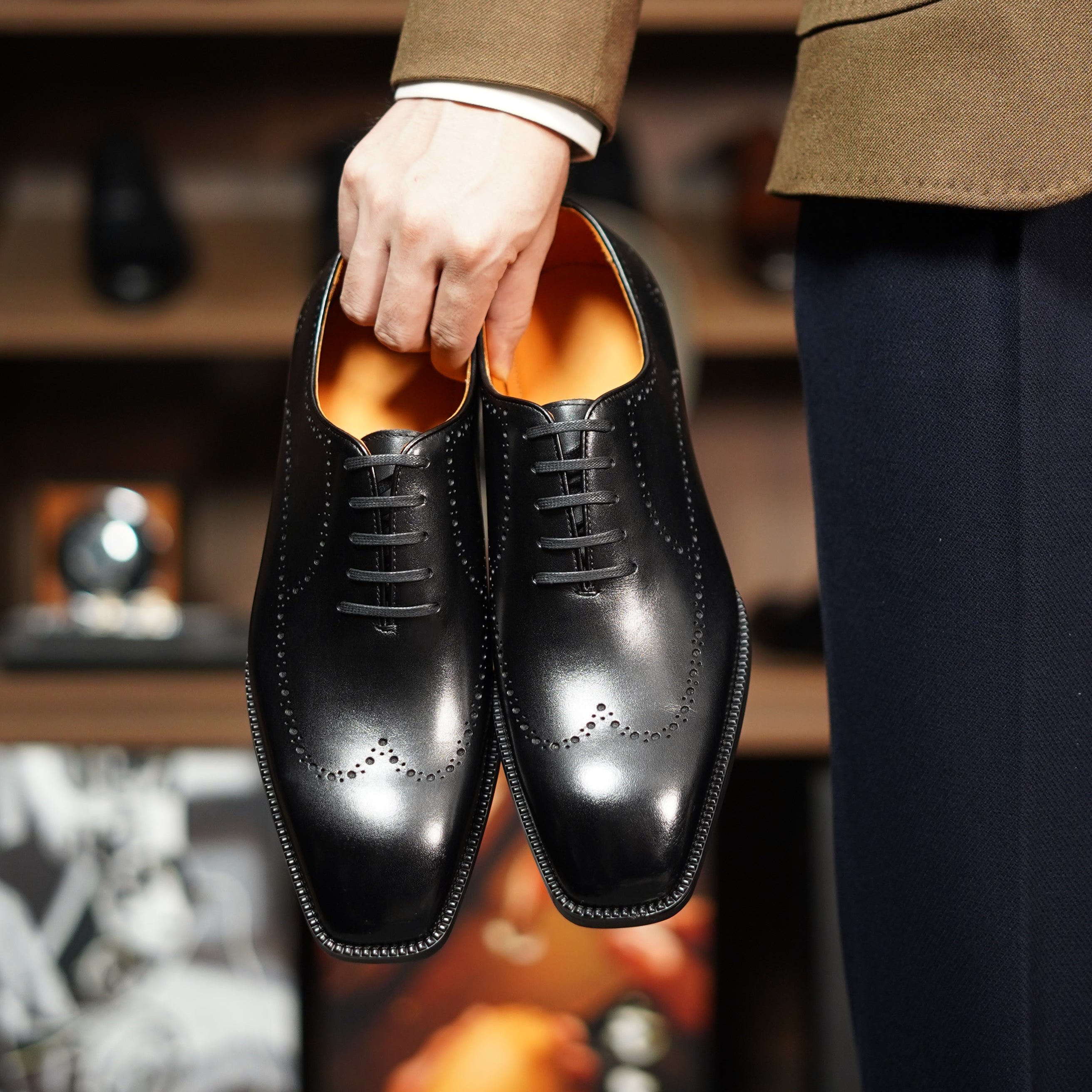 Wingtip Oxford Blake Stitch Leather Shoes